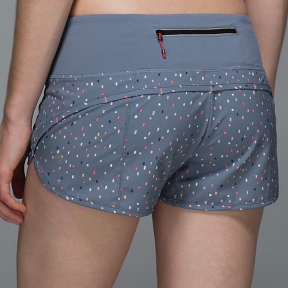 lululemon | Speed Short | Size 8 | Confetti Cake Multi/Blue Denim - Picture 2 of 6